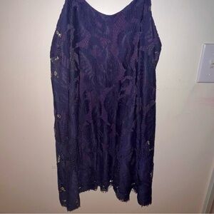 LOGO by Lori Goldstein Elegant Black Lace Top